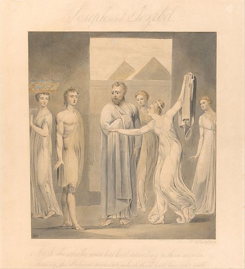 Joseph and Potiphar's Wife, 1803, William Blake