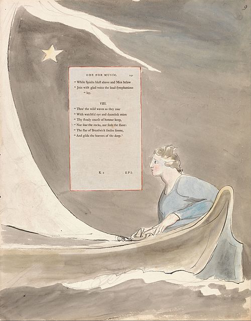 The Poems of Thomas Gray, Design 101, "Ode for Music.", 1797, William Blake