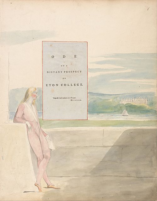 The Poems of Thomas Gray, Design 13, "Ode on a Distant Prospect of Eton College.", 1797, William Blake
