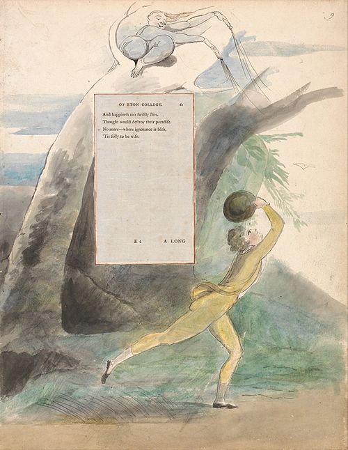 The Poems of Thomas Gray, Design 21, "Ode on a Distant Prospect of Eton College.", 1797, William Blake