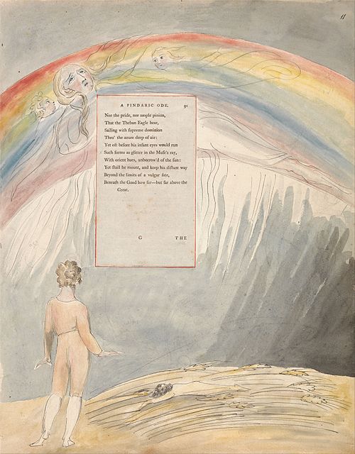 The Poems of Thomas Gray, Design 51, "The Progress of Poesy.", 1797, William Blake