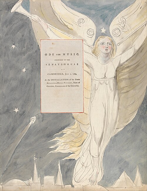 The Poems of Thomas Gray, Design 93, "Ode for Music.", 1797, William Blake