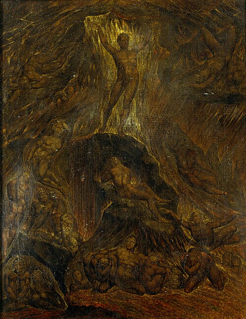 Satan calling up his legions, 1809, William Blake