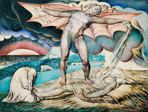 Satan Smiting Job with Sore Boils, 1826, William Blake
