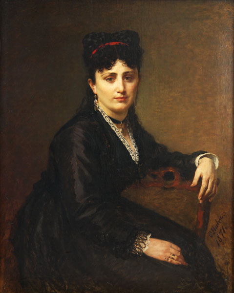 Portrait of a woman, 1871, Kārlis Hūns
