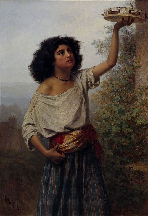 Young Gypsy Woman, 1870, Kārlis Hūns