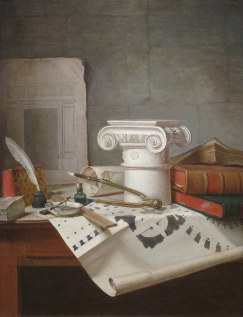 An Architect's Table, 1772, Thomas Germain Joseph Duvivier