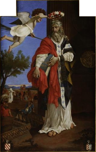 Saint Denys l'aréopagite couronné par un ange, 1620, Nicolas Poussin