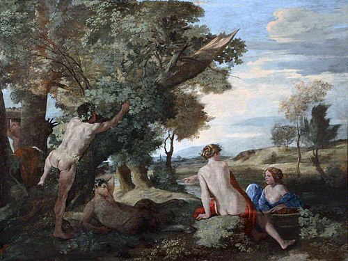 Landscape with Bacchus and Ceres, 1627, Nicolas Poussin