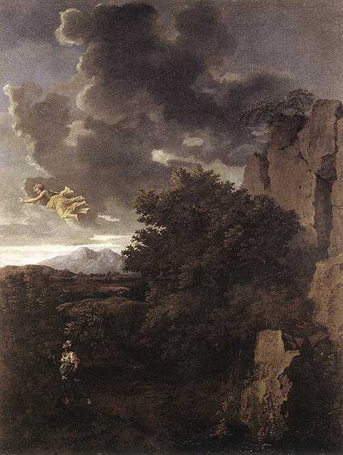 Paysage avec Agar et l'ange, 1660, Nicolas Poussin