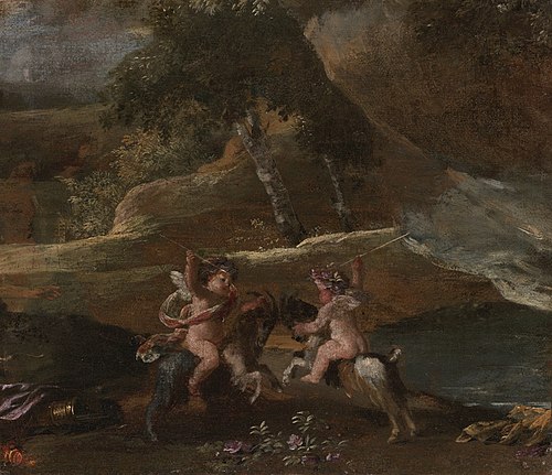 Amours chevauchant des boucs, 1630, Nicolas Poussin