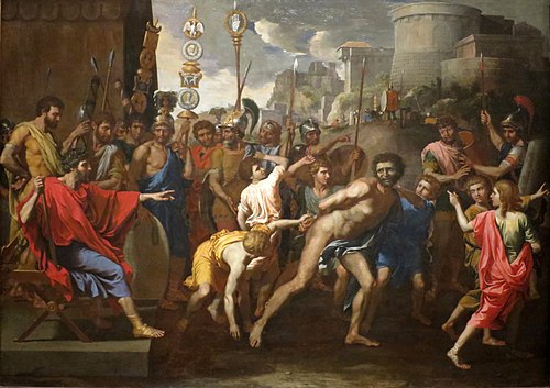 Camille et le maître d'école de Faliéries, 1637, Nicolas Poussin