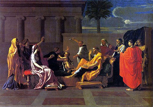 Moïse enfant foulant aux pieds la couronne de Pharaon, 1645, Nicolas Poussin