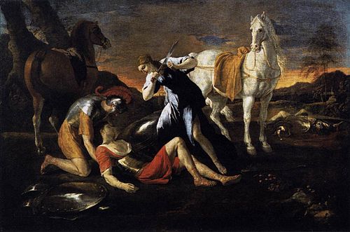 Tancrède et Herminie, 1649, Nicolas Poussin