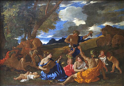 Bacchanale à la joueuse de guitare, 1627, Nicolas Poussin
