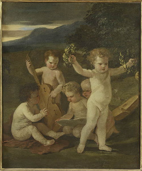 Cinq putti musiciens, 1627, Nicolas Poussin