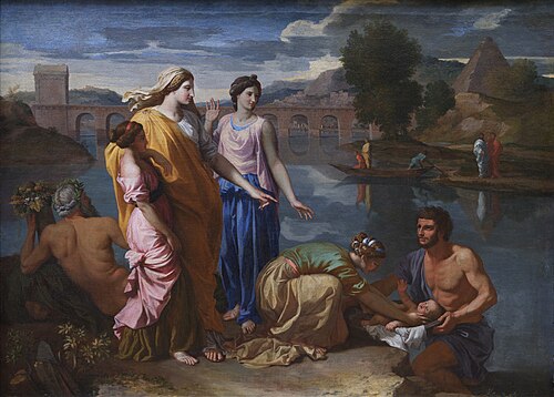 Moïse sauvé des eaux, 1638, Nicolas Poussin