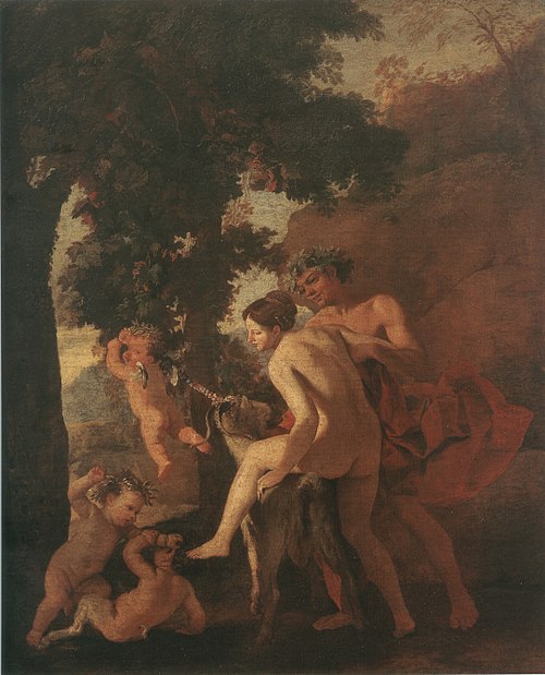 Venus, Faun and Putti, 1631, Nicolas Poussin