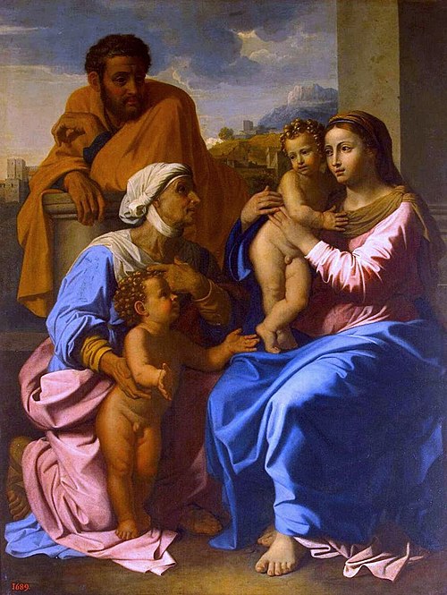 Holy Family with St Elizabeth and St John the Baptist, 1655, Nicolas Poussin