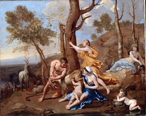 The Nurture of Jupiter, 1635, Nicolas Poussin