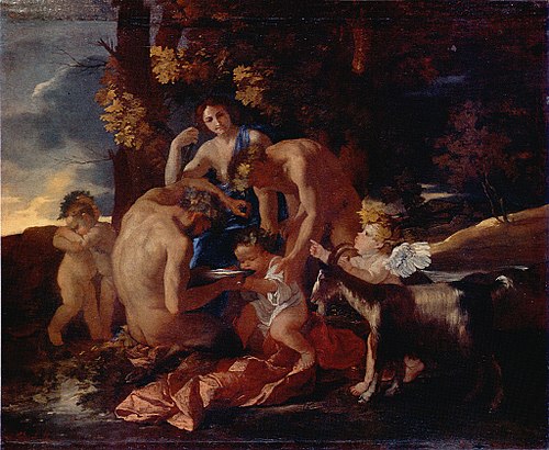 The Nurture of Bacchus, 1626, Nicolas Poussin