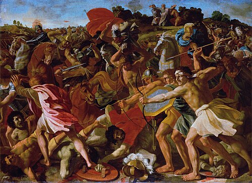 Victory of Joshua over the Amalekites, 1623, Nicolas Poussin