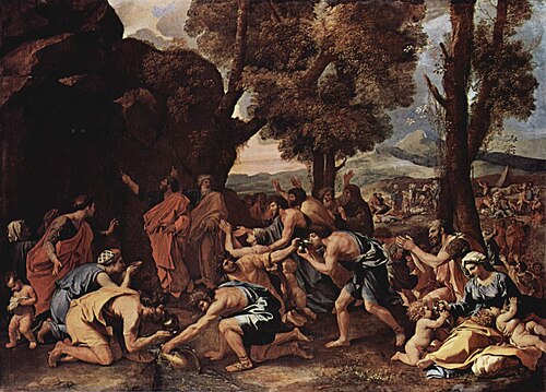 Moses Striking the Rock, 1633, Nicolas Poussin