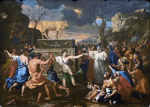 The Adoration of the Golden Calf, 1634, Nicolas Poussin