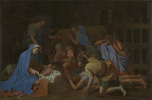 The Adoration of the Shepherd, 1653, Nicolas Poussin