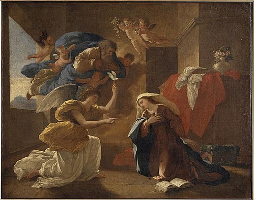Annunciation, 1627, Nicolas Poussin