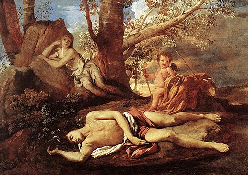 Echo and Narcissus, 1629, Nicolas Poussin