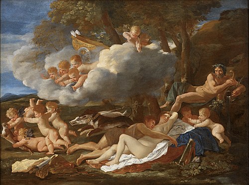 Venus et Adonis, 1628, Nicolas Poussin