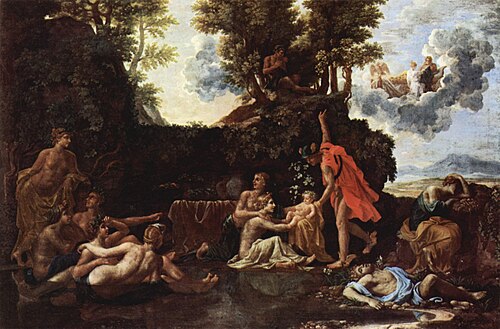 La Naissance de Bacchus et la mort de Narcisse, 1657, Nicolas Poussin