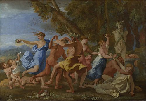 A Bacchanalian Revel Before a Term, 1632, Nicolas Poussin