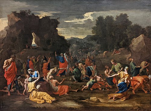 The Israelites gathering Manna in the Desert, 1638, Nicolas Poussin