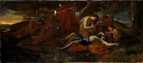 Vénus pleurant Adonis, 1626, Nicolas Poussin