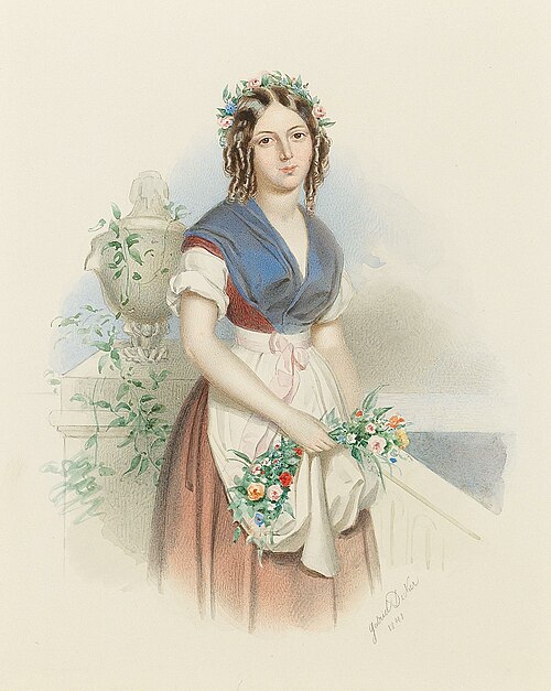 Portrait of a girl, 1841, Gabriel Decker