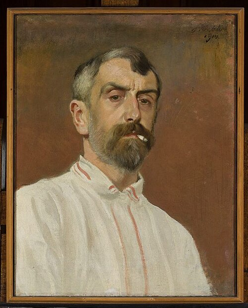 Self-portrait with a palette, 1914, Stanisław Dębicki