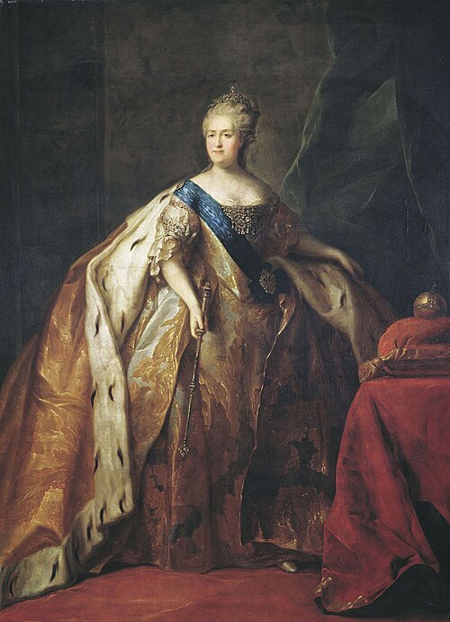 Portrait of Catherine II of Russia (1729-1796), 1796, Petr Drozhdin