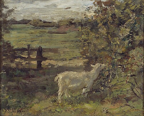 Landscape with a Kid, 1901, Franz Deutmann