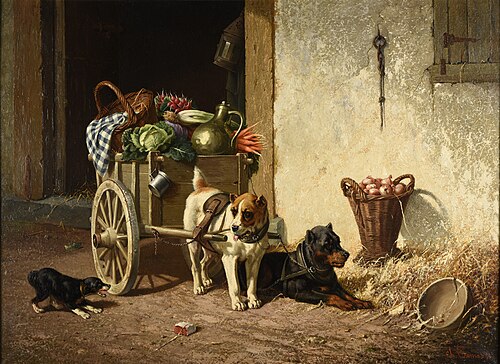 Attelage de chiens, 1874, Charles Thomas