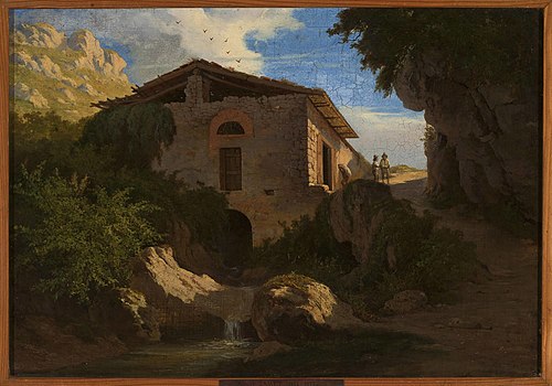Italian landscape, 1850, Albert Żamett