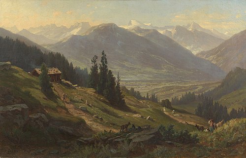 View from the Pilatus towards Sarnerboden, 1868, Jakob Joseph Zelger