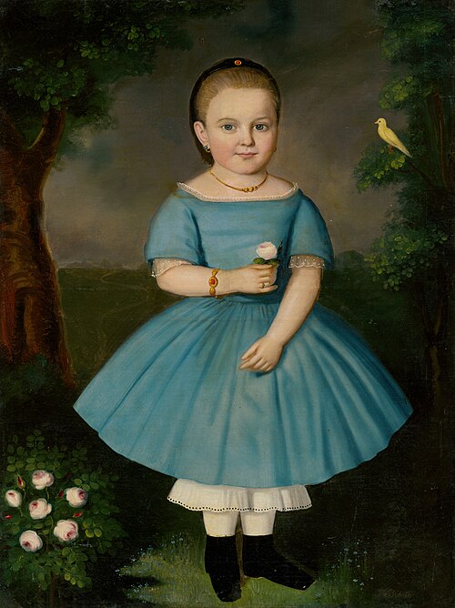Dievčatko s ružou, 1862, Peter Michael Bohun