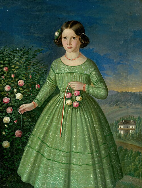 Podobizeň Klementíny Matyašovej-Szákmaryovej, 1850, Peter Michael Bohun