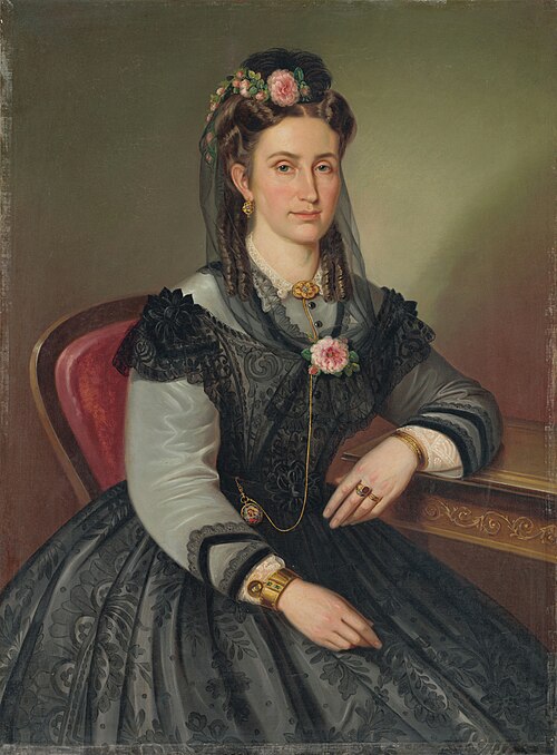 Podobizeň Heleny Kubínyiovej rod. Zmeškalovej, 1865, Peter Michael Bohun