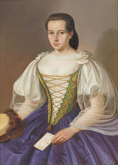 Podobizeň Anny Šefránkovej, 1860, Peter Michael Bohun