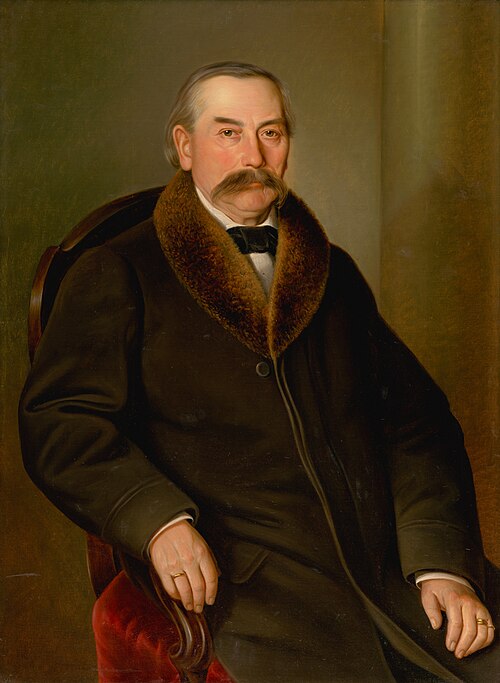 Samuel Daniel Benjač. Portrét muža v kožuchu, 1879, Peter Michael Bohun