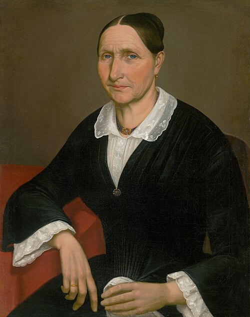 Portrét staršej dámy, 1860, Peter Michael Bohun