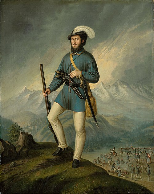 Ján Francisci ako kapitán slovenských dobrovoľníkov, 1849, Peter Michael Bohun